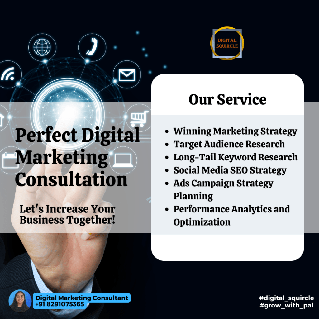 Unlock digital success: Perfect Digital Marketing Consultation—strategy, audience research, SEO, ads campaigns, optimization. Start your journey today.